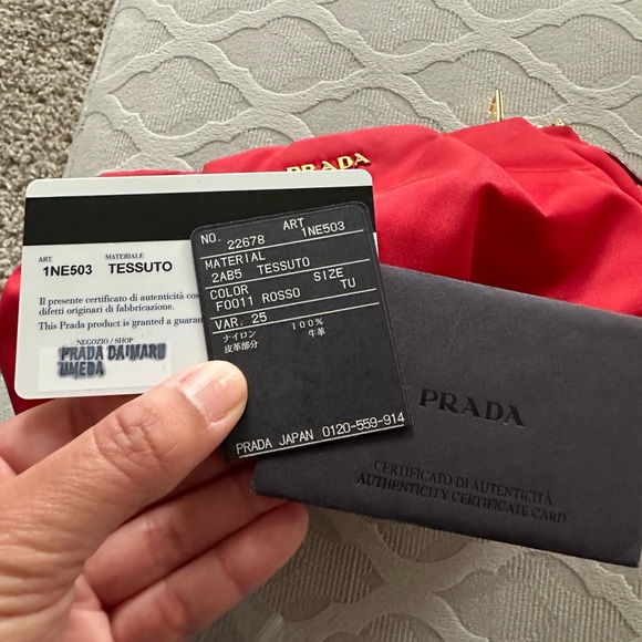 ❤️SOLD❤️ Authentic Prada Wristlet in Red - Picture 9 of 9